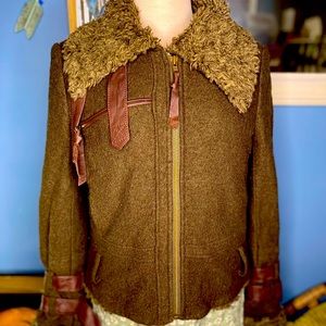 Free People We The Free Faux Fur Trim Jacket